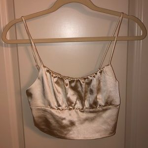 Gold Zara crop top